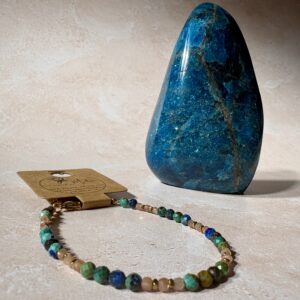 Bracelet Chrysocolle- Pierre de Lune