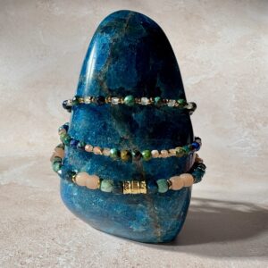 Bracelet Chrysocolle- Pierre de Lune